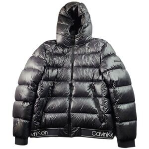 Calvin Klein 2 Degrees Warmth Factor Jacket Womens M Black Premium Down Blend